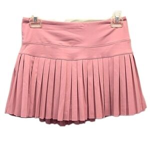 Gold Hinge Pink Pleated Tennis Pickleball Skirt sz M Preppy Active Mini Sporty